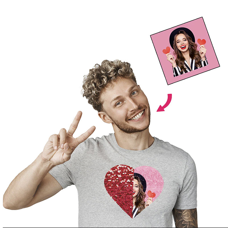 Personalized Sequin Shirt (Heart)