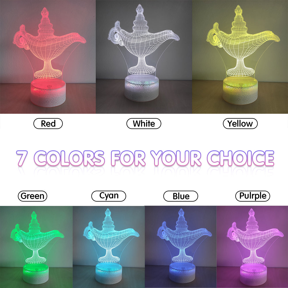 Aladdin's Lamp Night Light with Smart Touch 7 Colors