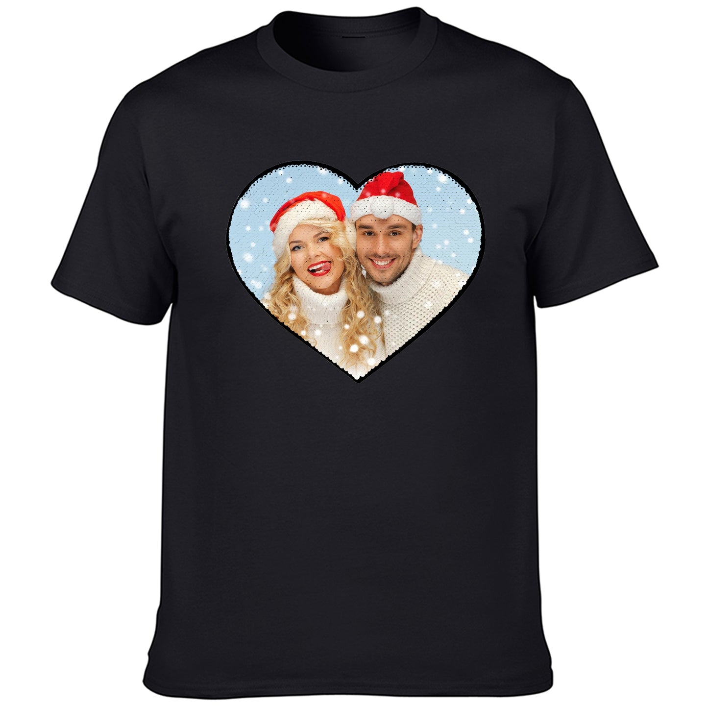Custom Flip Sequin Shirt  (Heart)