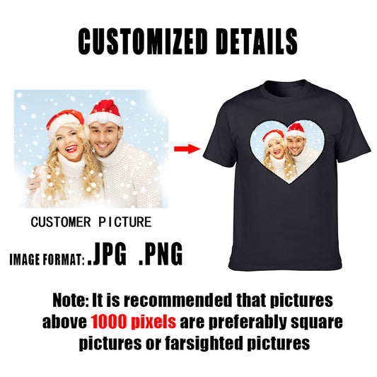 Custom Flip Sequin Shirt  (Heart)