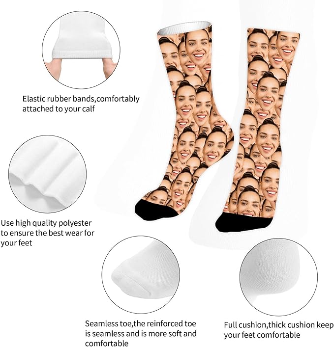 Funny Socks with Face, Custom Face Socks with Picture