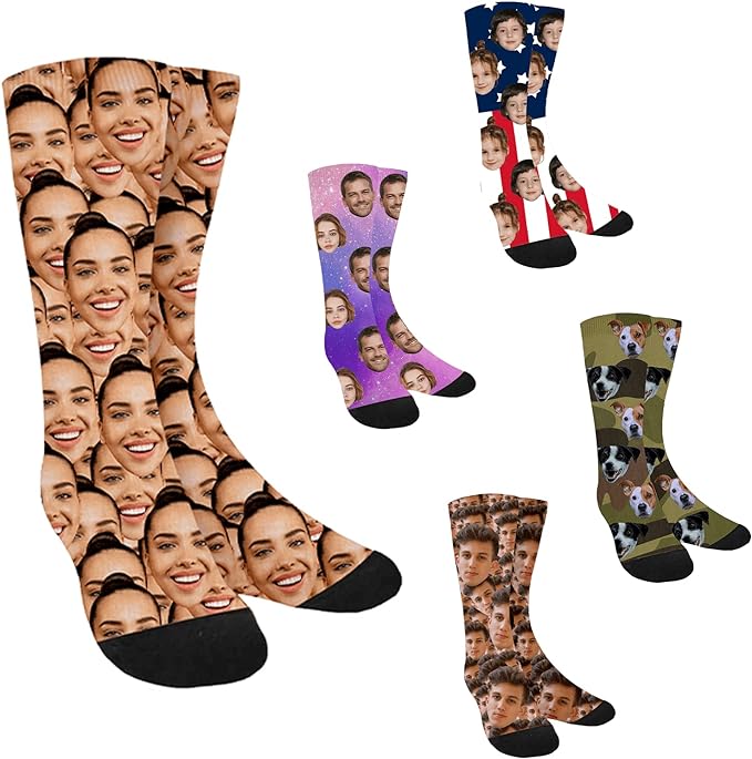 Funny Socks with Face, Custom Face Socks with Picture