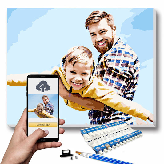 Custom Paint By Number Kit, Turn your photos into wall art, Surprise gift for boyfriend or girlfriend