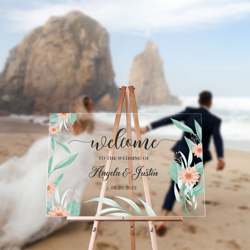 Personalized Acrylic Wedding Sign, Custom Acrylic Welcome Sign, Acrylic Sign