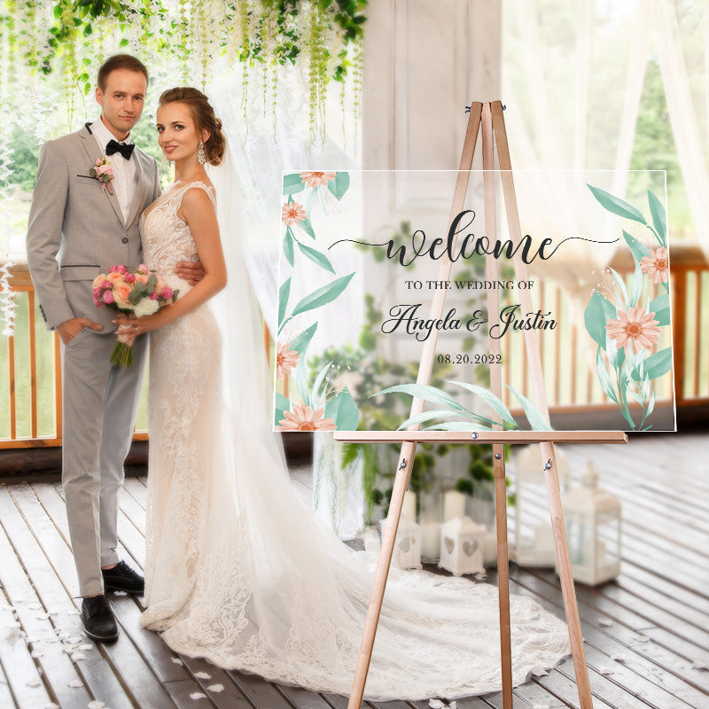 Personalized Acrylic Wedding Sign, Custom Acrylic Welcome Sign, Acrylic Sign