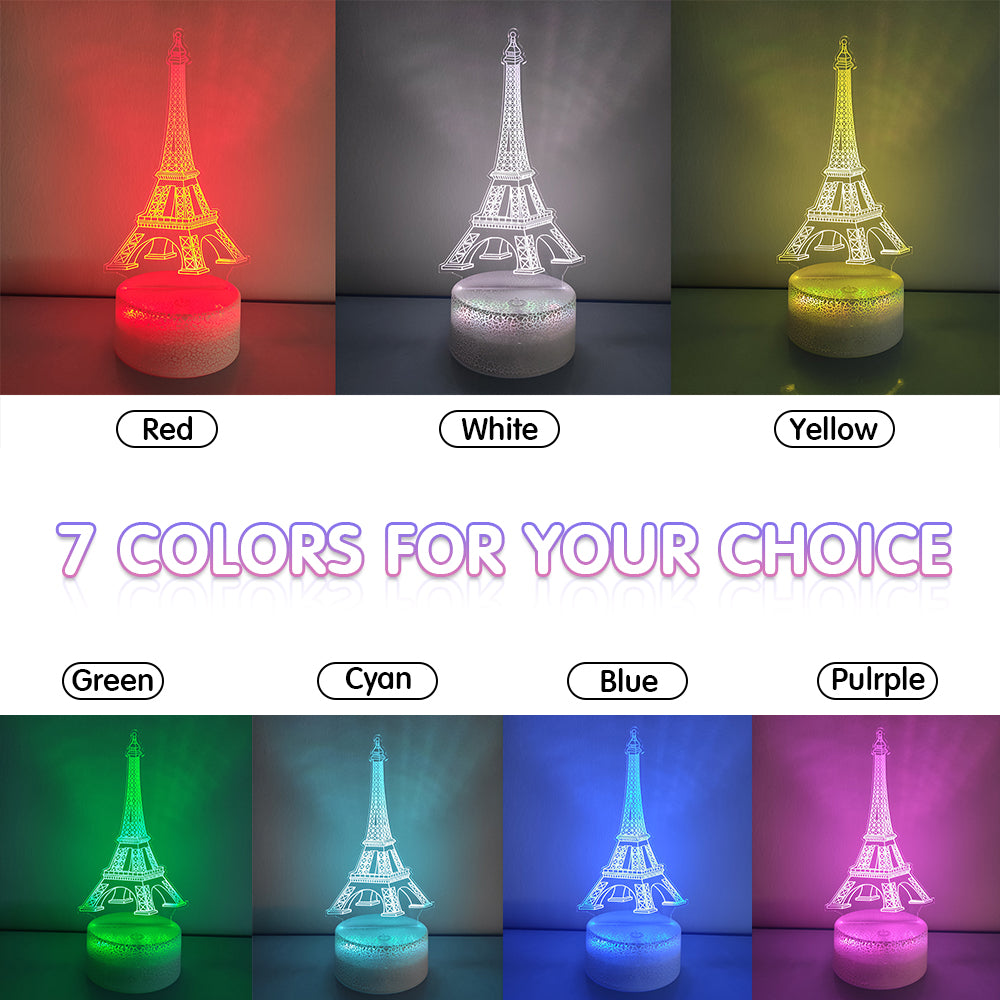 Eiffel Tower Night Light with Smart Touch 7 Colors