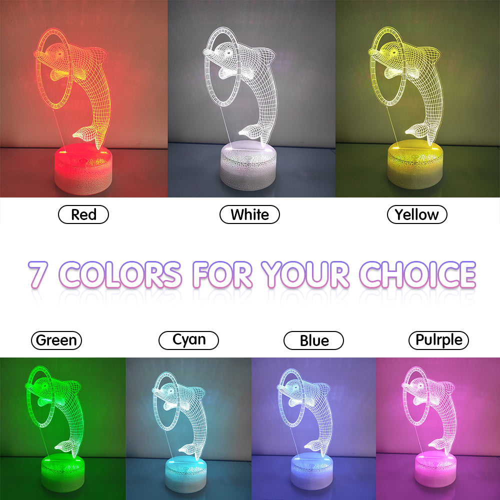 Dolphin Night Light with Smart Touch 7 Colors