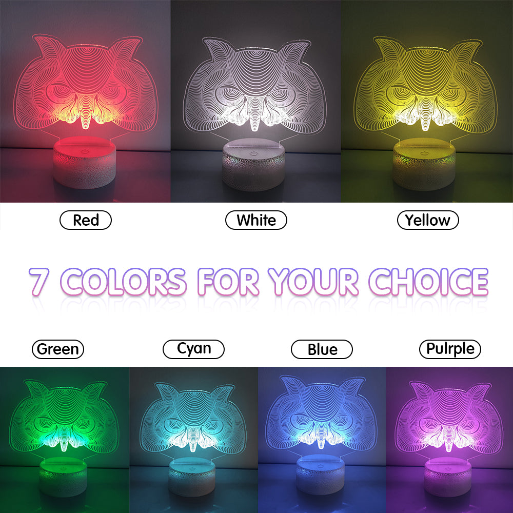 Owl Night Light with Smart Touch 7 Colors