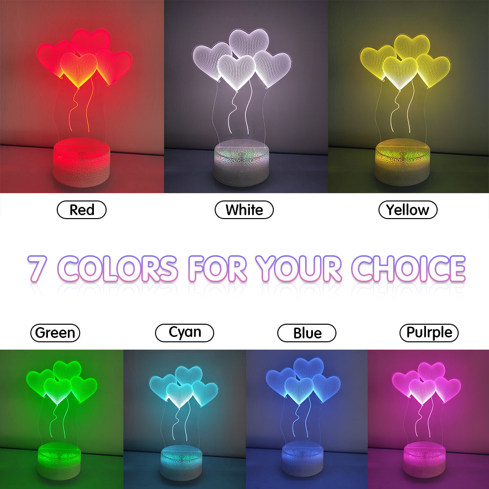 Love Balloon Night Light with Smart Touch 7 Colors