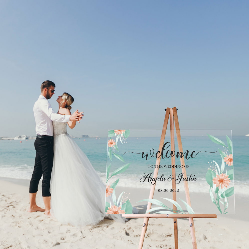 Personalized Acrylic Wedding Sign, Custom Acrylic Welcome Sign, Acrylic Sign