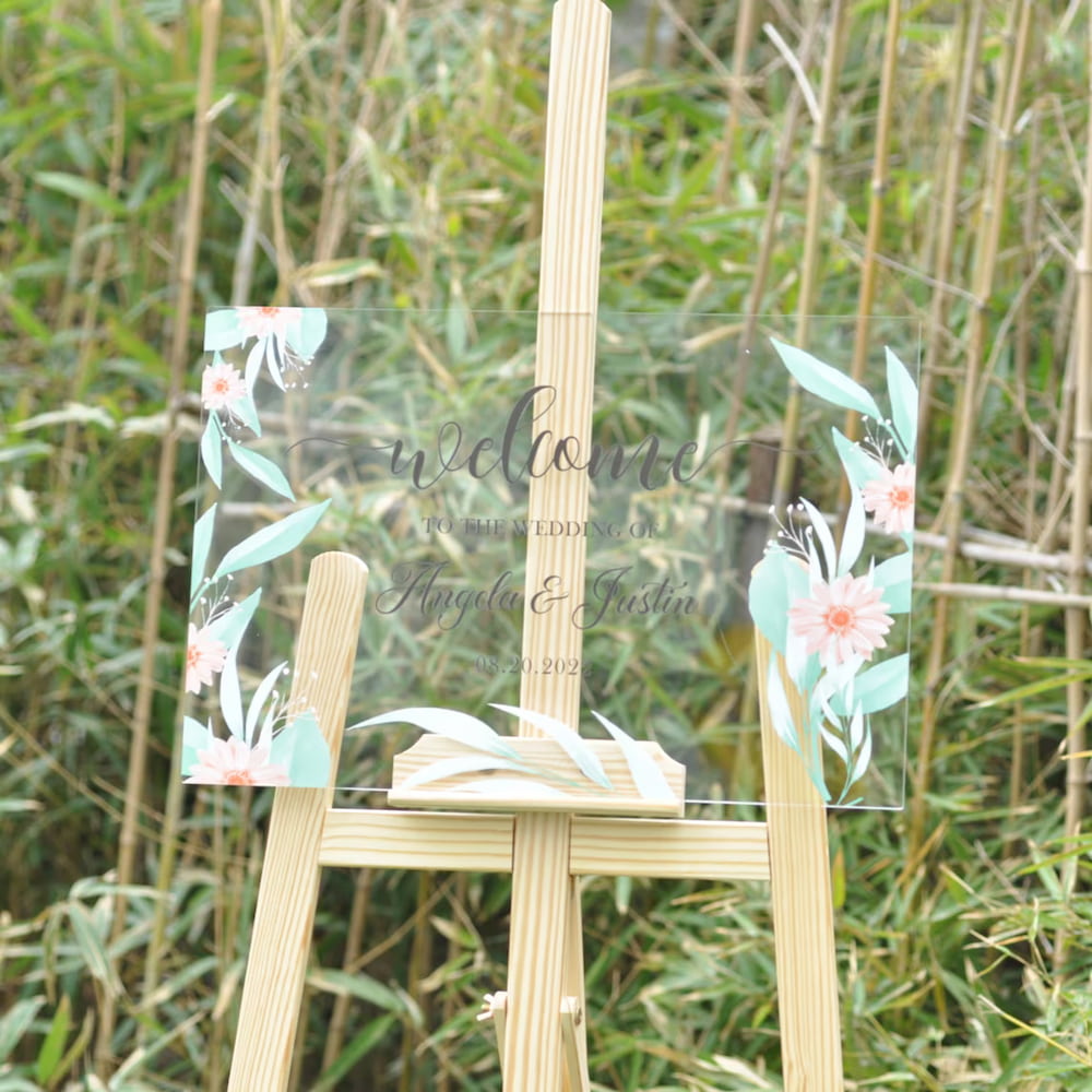 Personalized Acrylic Wedding Sign, Custom Acrylic Welcome Sign, Acrylic Sign