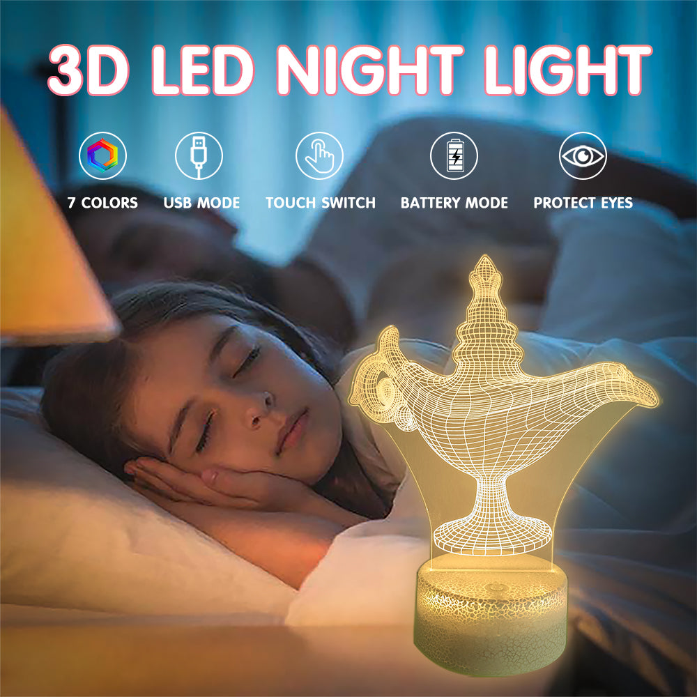 Aladdin's Lamp Night Light with Smart Touch 7 Colors