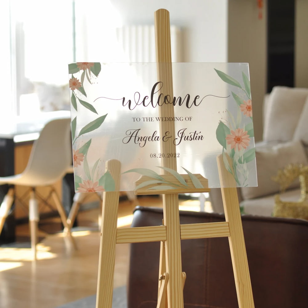 Personalized Acrylic Wedding Sign, Custom Acrylic Welcome Sign, Acrylic Sign