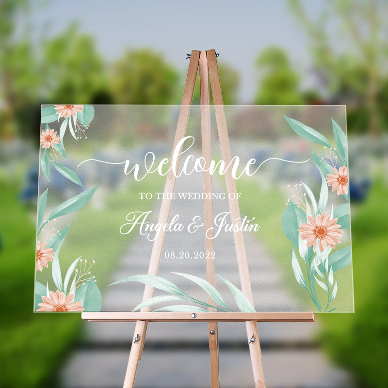 Personalized Acrylic Wedding Sign, Custom Acrylic Welcome Sign, Acrylic Sign