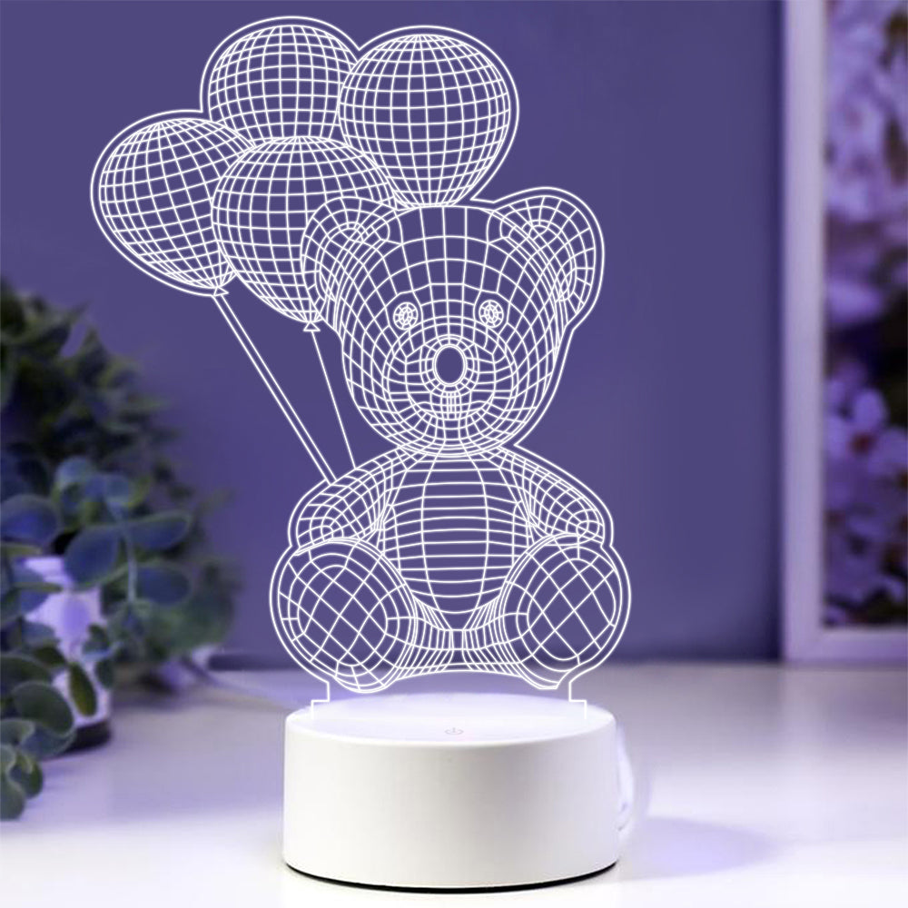 Bear with Balloon Night Light with Smart Touch 7 Colors