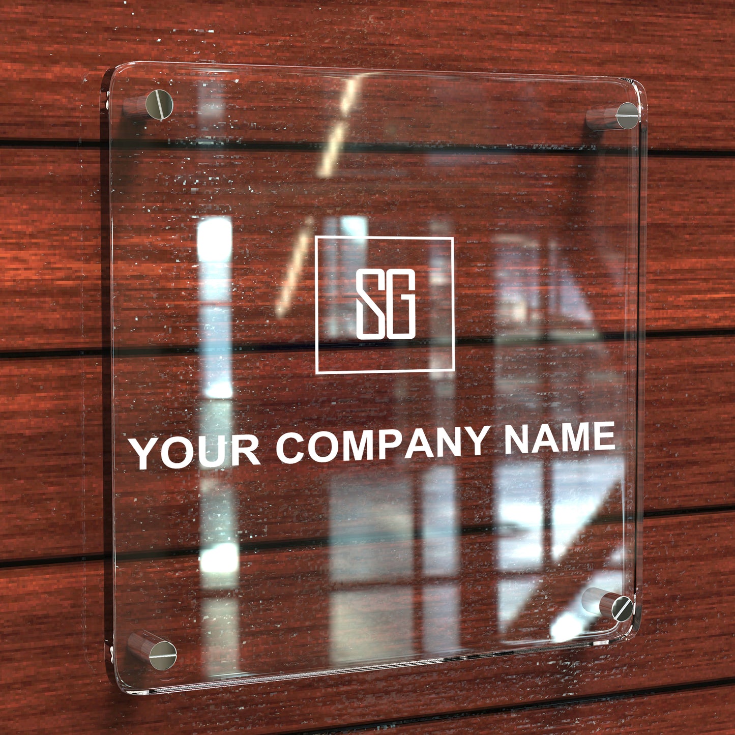 Custom Acrylic Business Logo Sign, Beauty Salon Sign, Office Logo Sign, Modern Acrylic Signs with Standoffs