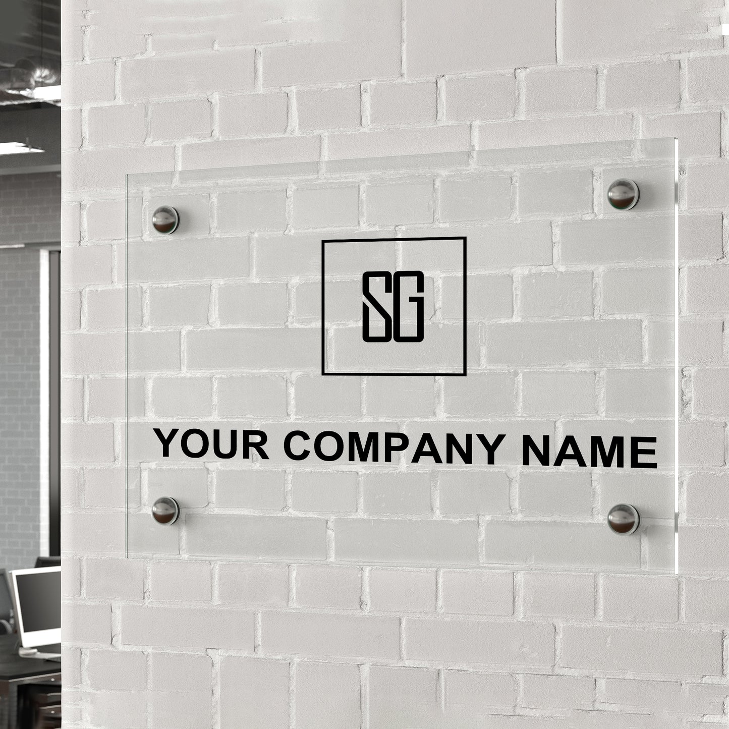 Custom Acrylic Business Logo Sign, Beauty Salon Sign, Office Logo Sign, Modern Acrylic Signs with Standoffs