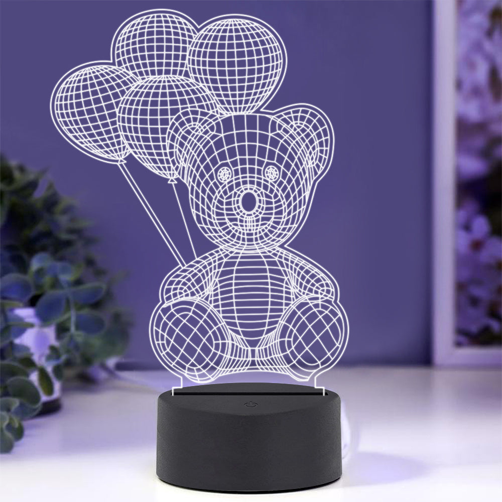 Bear with Balloon Night Light with Smart Touch 7 Colors