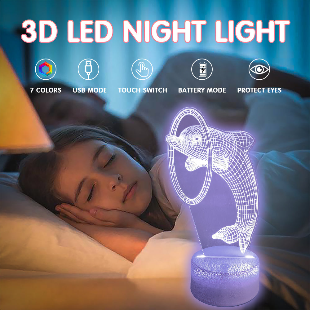 Dolphin Night Light with Smart Touch 7 Colors