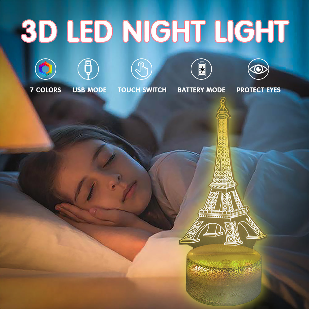 Eiffel Tower Night Light with Smart Touch 7 Colors