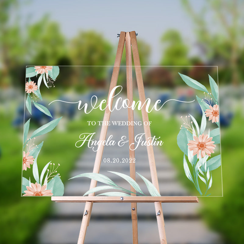 Personalized Acrylic Wedding Sign, Custom Acrylic Welcome Sign, Acrylic Sign