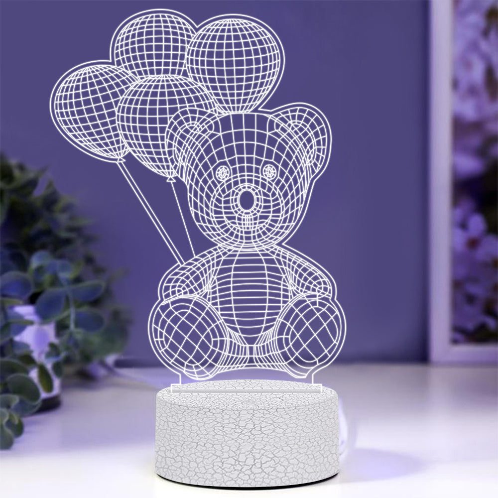 Bear with Balloon Night Light with Smart Touch 7 Colors