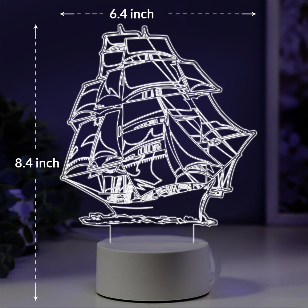 Sailboat Night Light with Smart Touch 7 Colors