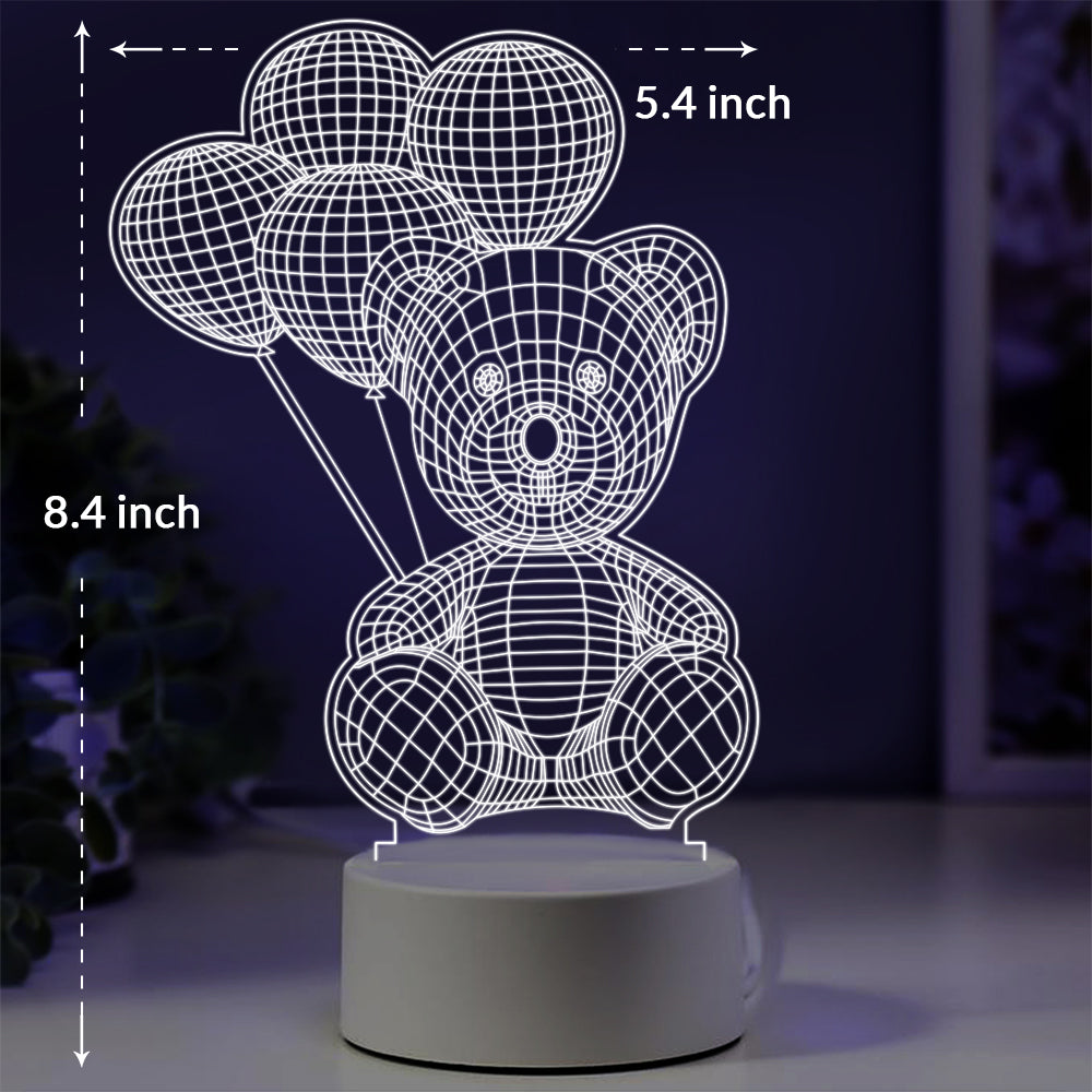 Bear with Balloon Night Light with Smart Touch 7 Colors